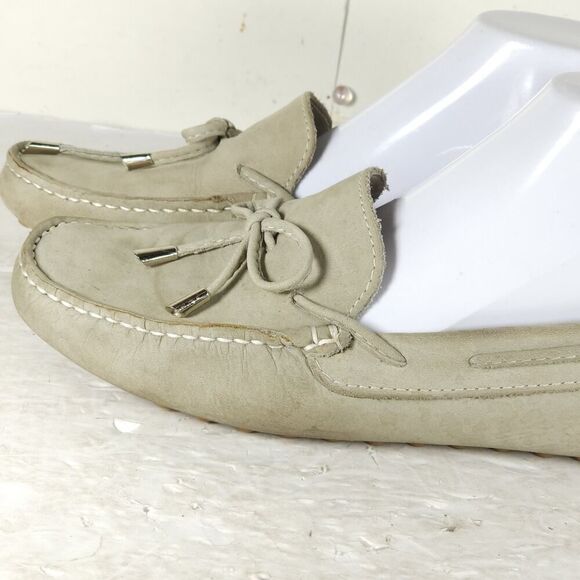 Mercanti Fiorentini Women's US11B Gray Suede Bow Flat Driving Loafer Shoes - Picture 16 of 16